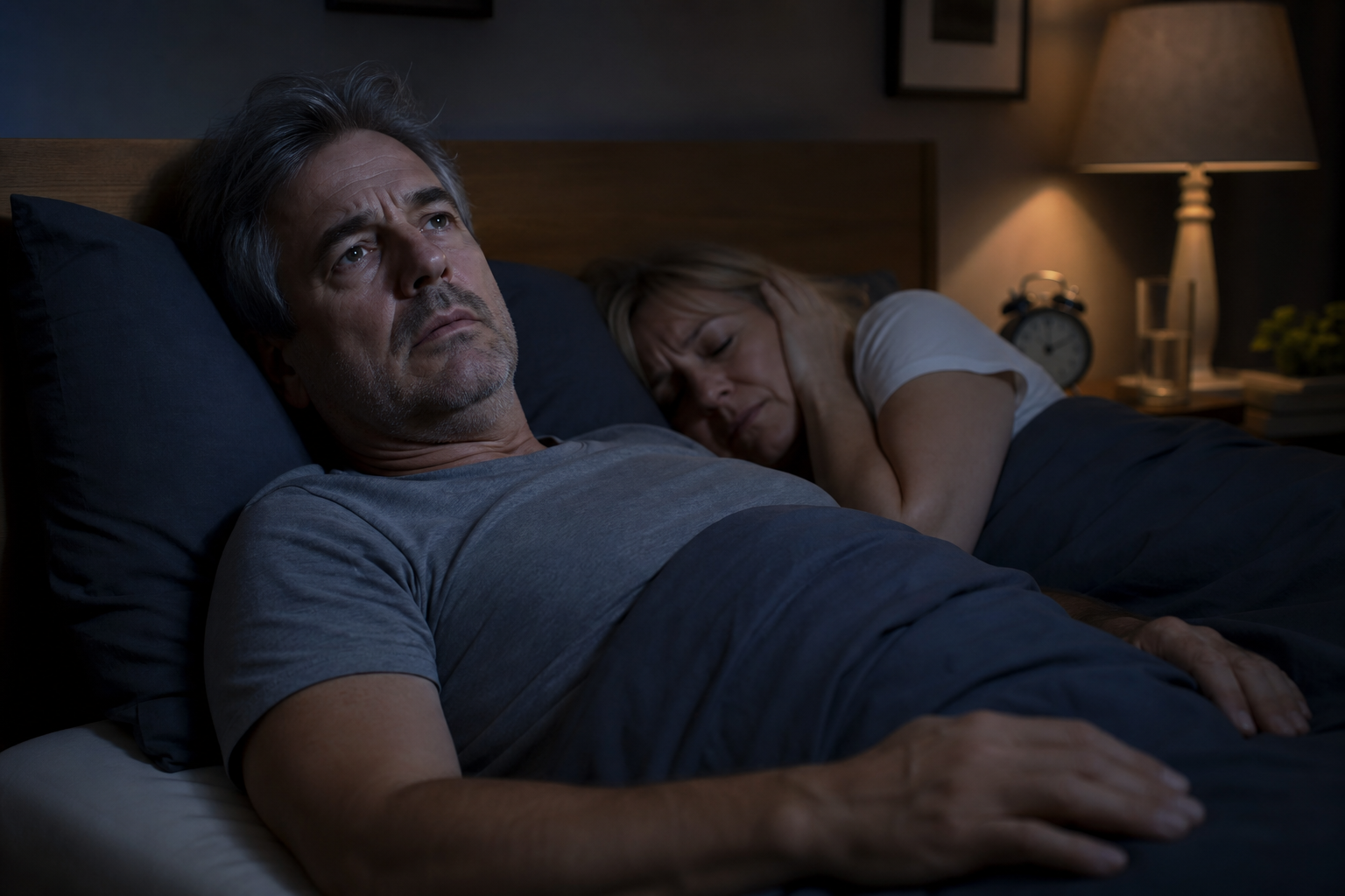 Partner kept awake by snoring